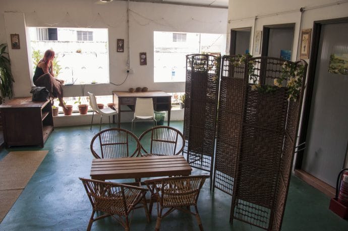 salle commune hotel river one - malacca - malaisie