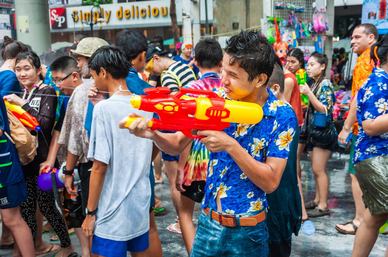 festival de l'eau songkran à Bangkok