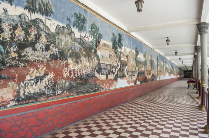 Fresque au Palais Royal Phnom Penh