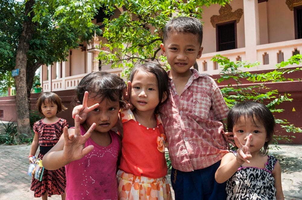 Petits Cambodgiens au Wat Phnom