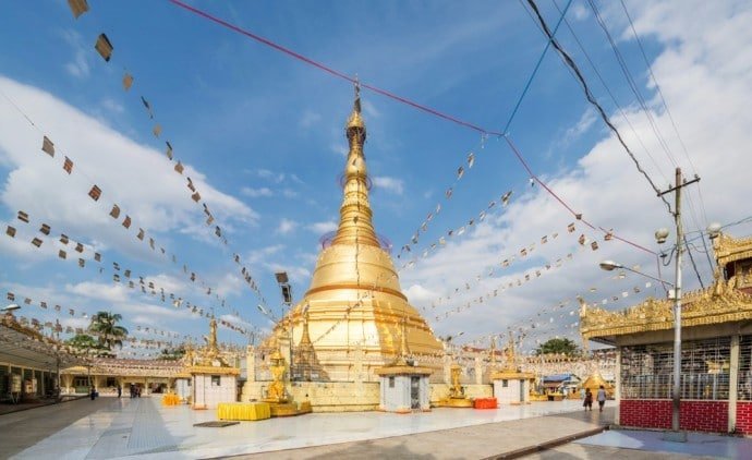 pagode de botahtaung à yangon birmanie