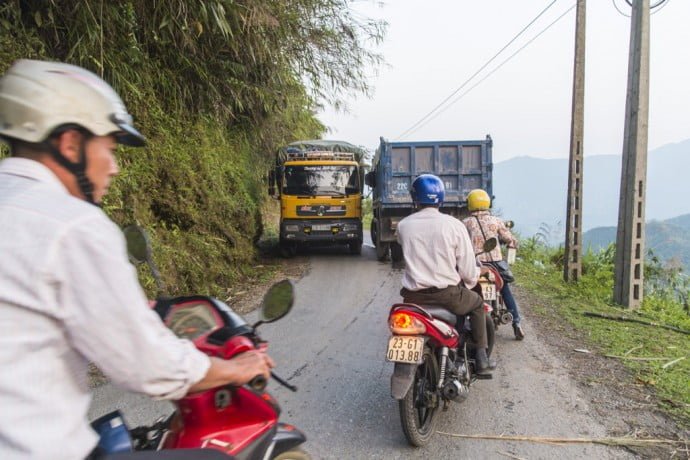 moto nord Vietnam - route entre Vinh Quang et Ha Giang
