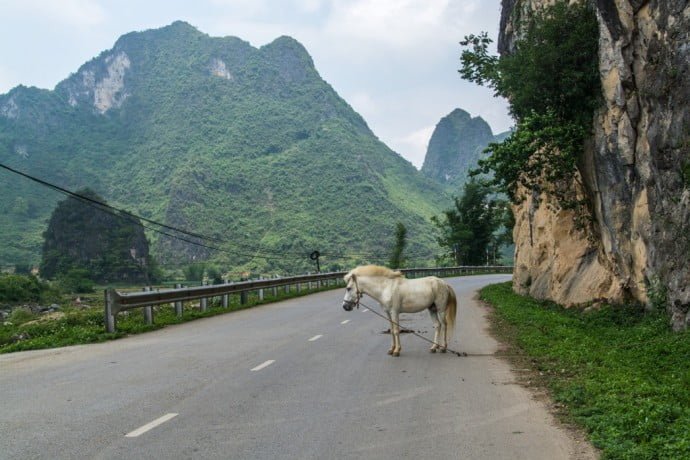 route près de Cao Bang