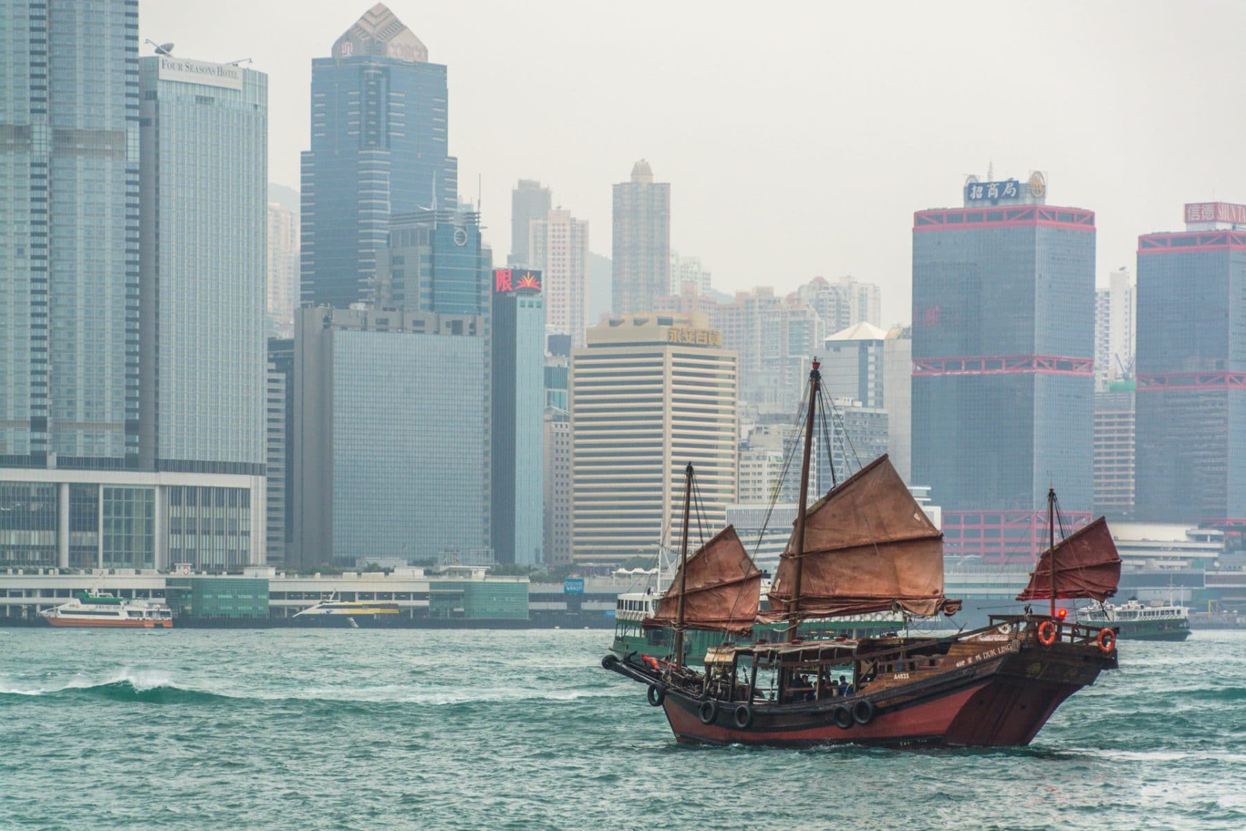 vue sur hong kong depuis les quais de tsim tsha tsui