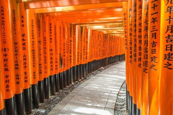 allee torii fushimi inari - kyoto