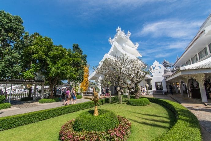 jardin temple blanc wat rong khun chiang rai - thailande