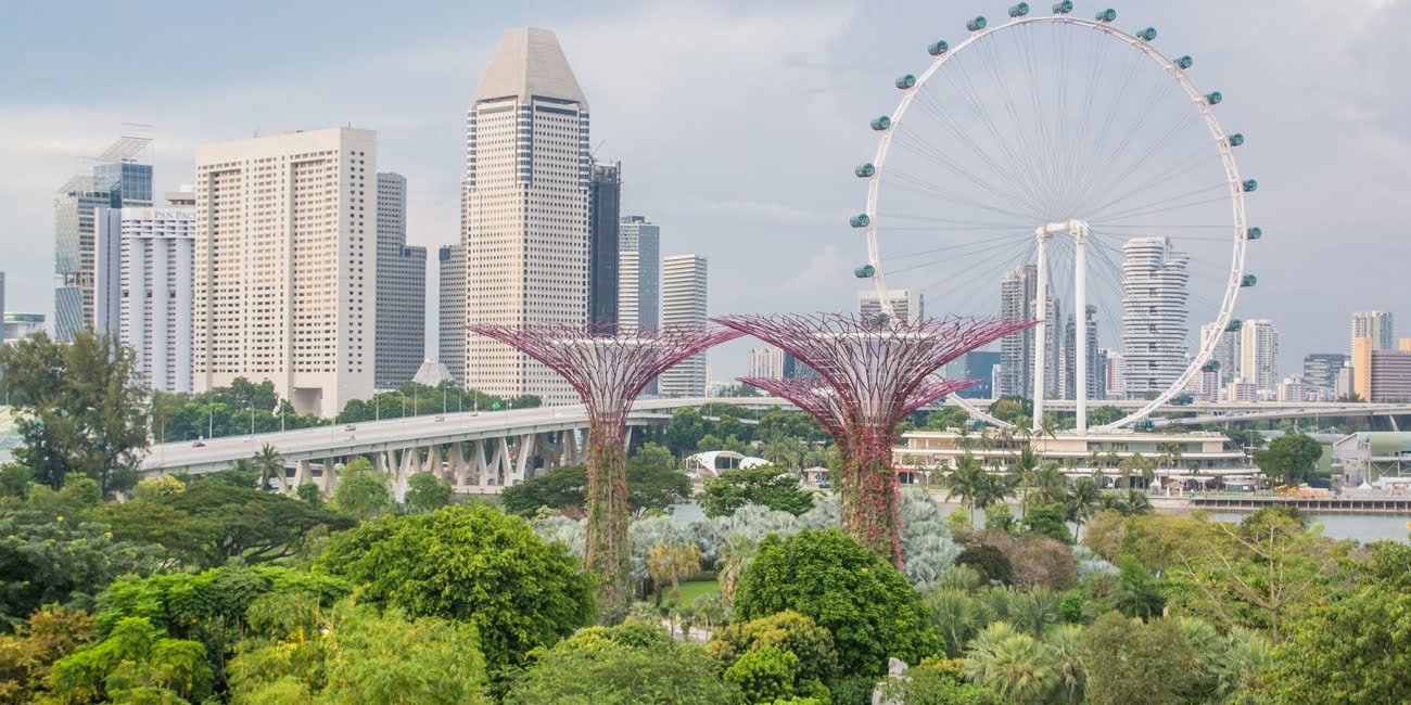singapour depuis gardens by the bay