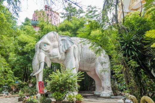 statue elephant Wat Samphran - dragon temple - nakhon pathom
