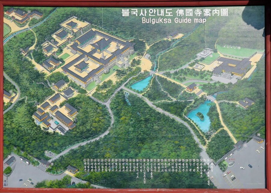plan site temple bulguksa coree du sud